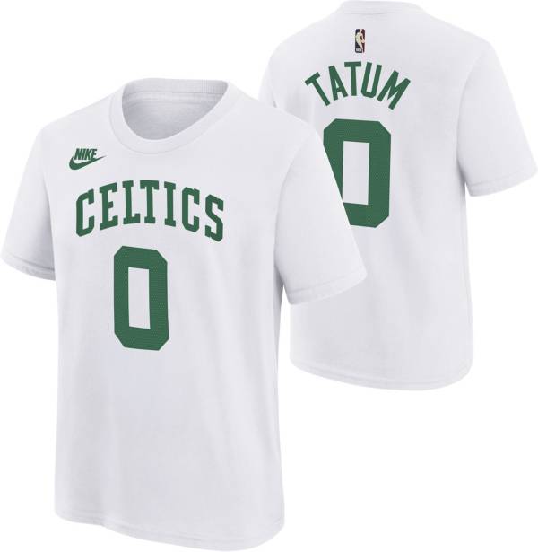 Nike Youth Boston Celtics Jayson Tatum #0 White T-Shirt