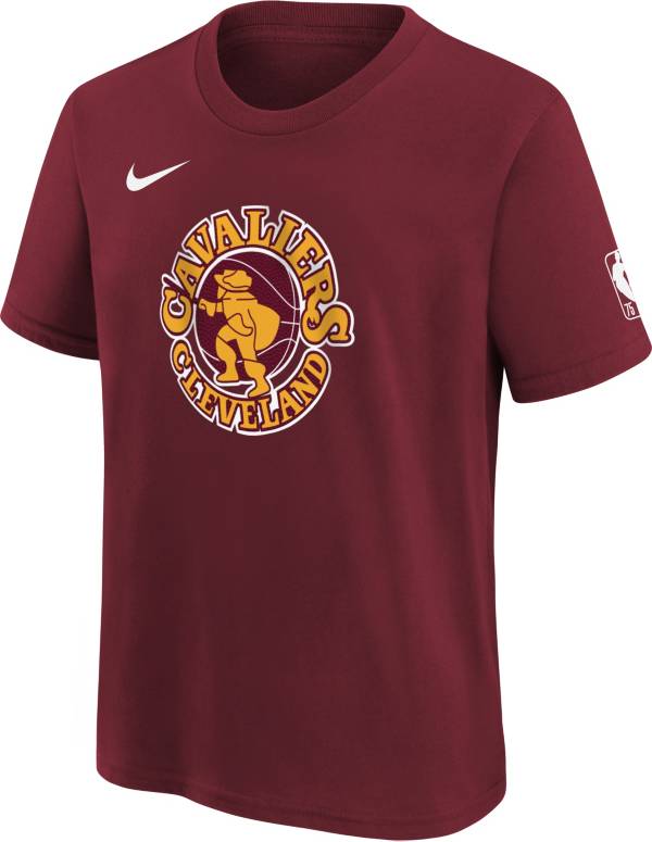 Nike Youth 2021-22 City Edition Cleveland Cavaliers Red Logo T-Shirt