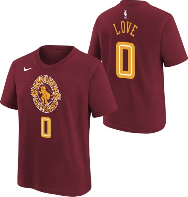 Nike Youth 2021-22 City Edition Cleveland Cavaliers Kevin Love #0 Red Player T-Shirt