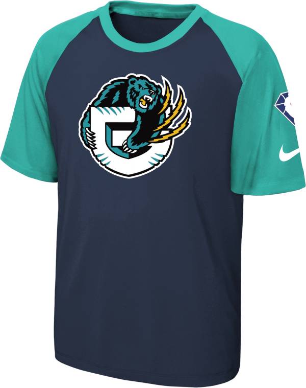 Nike Youth 2021-22 City Edition Memphis Grizzlies Navy Pregame Shirt