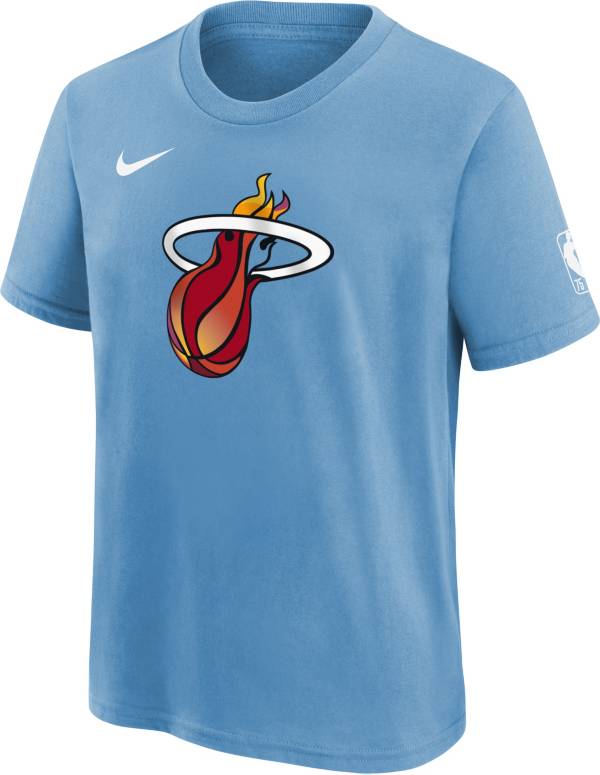 Nike Youth 2021-22 City Edition Miami Heat Blue Logo T-Shirt