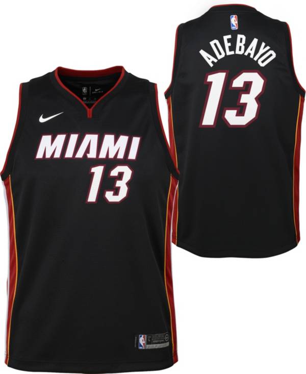 Nike Youth Miami Heat Bam Adebayo #13 Black Dri-FIT Swingman Jersey