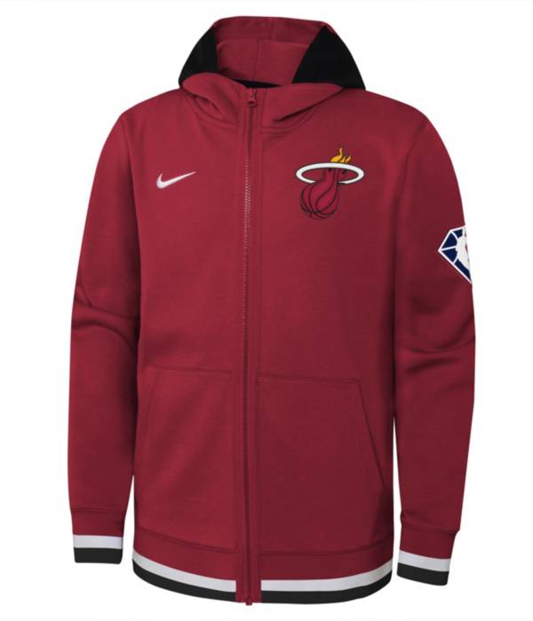 Nike Youth Miami Heat Red Showtime Full Zip Hoodie