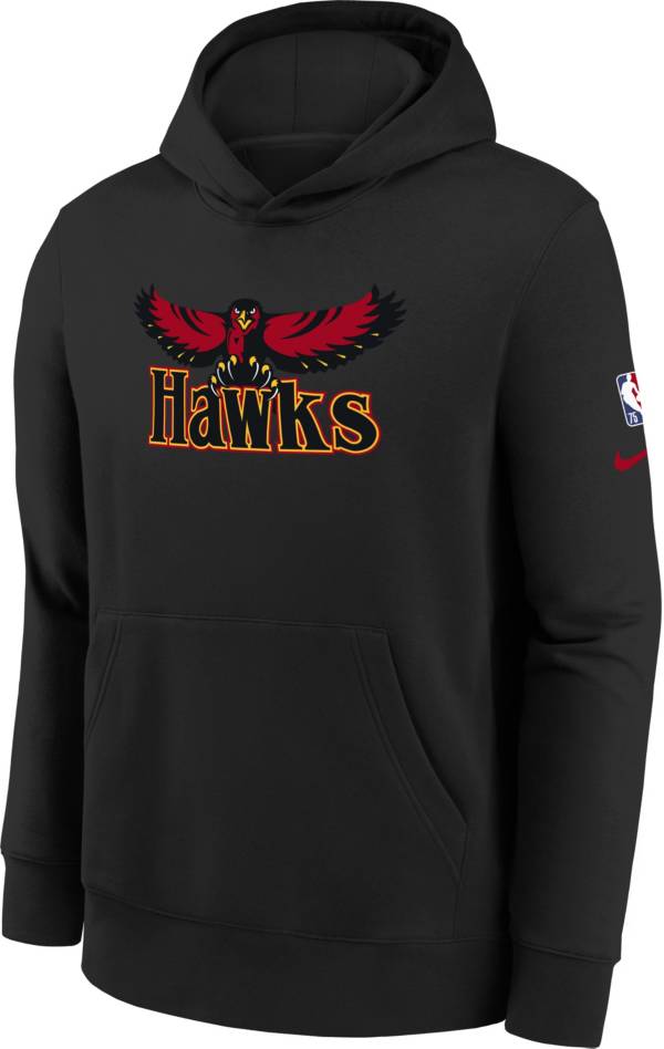 Nike Youth 2021-22 City Edition Atlanta Hawks Black Essential Pullover Hoodie