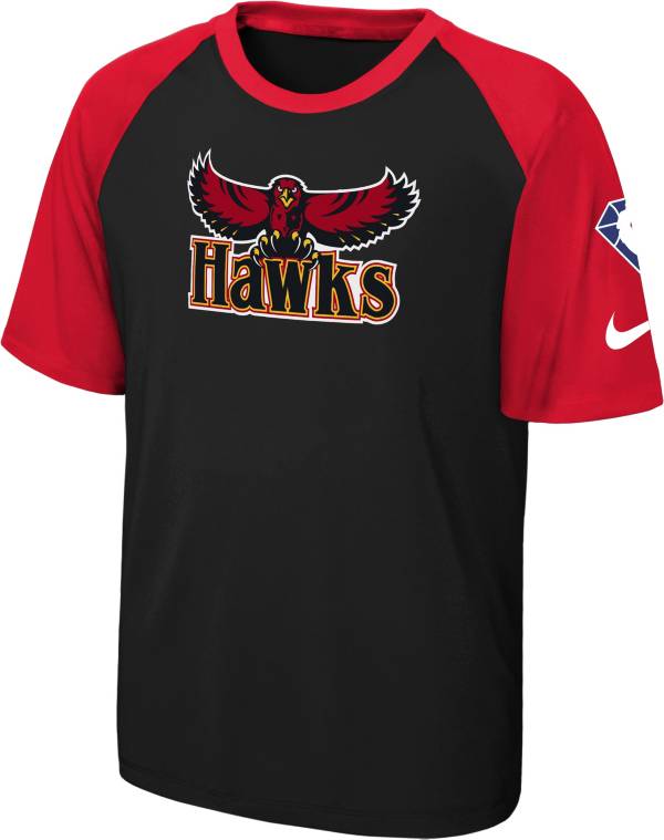 Nike Youth 2021-22 City Edition Atlanta Hawks Black Pregame Shirt