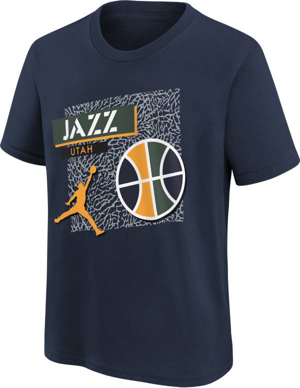 Jordan Youth Utah Jazz Navy Statement T-Shirt product image