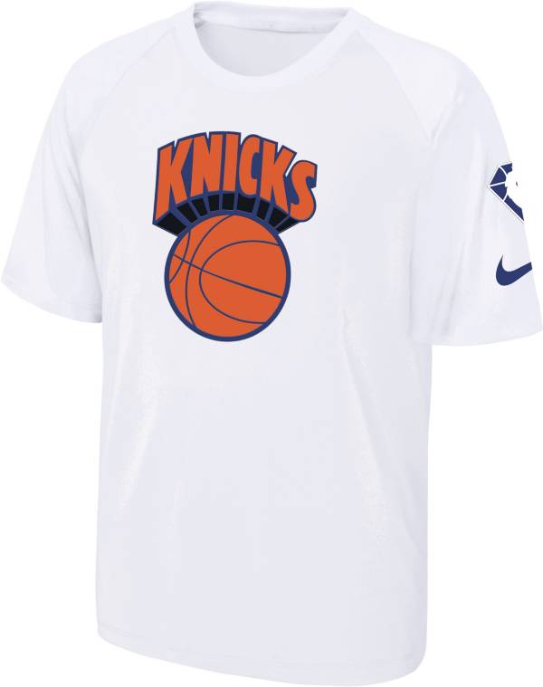 Nike Youth 2021-22 City Edition New York Knicks White Pregame Shirt product image