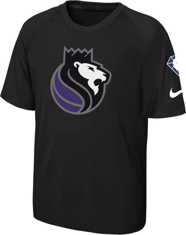 Nike Youth 2021-22 City Edition Sacramento Kings Black Pregame Shirt