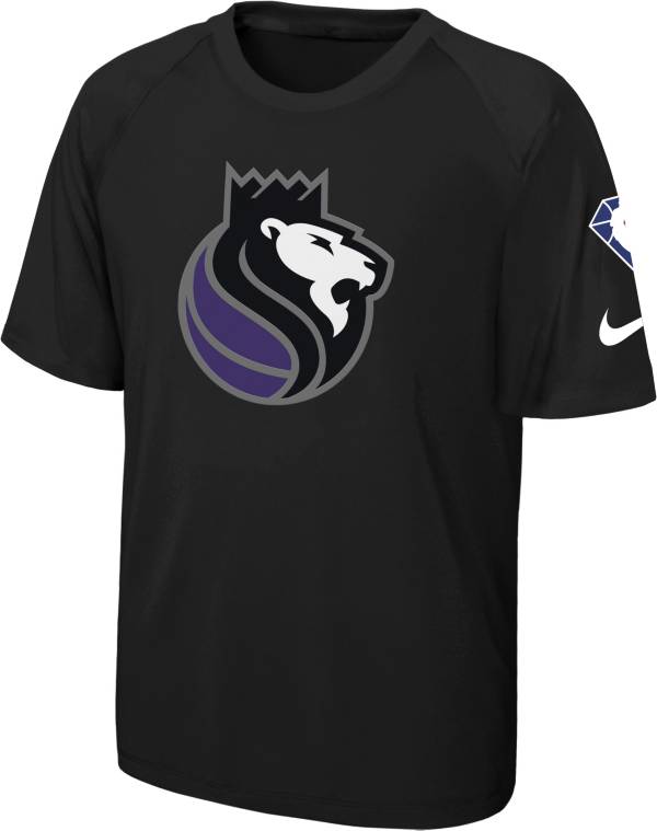 Nike Youth 2021-22 City Edition Sacramento Kings Black Pregame Shirt product image