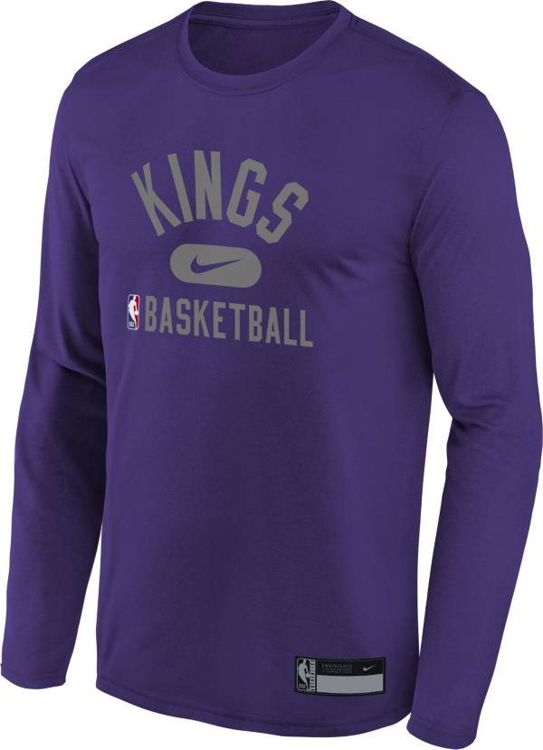 Nike Youth Sacramento Kings Purple Long Sleeve Practice Shirt