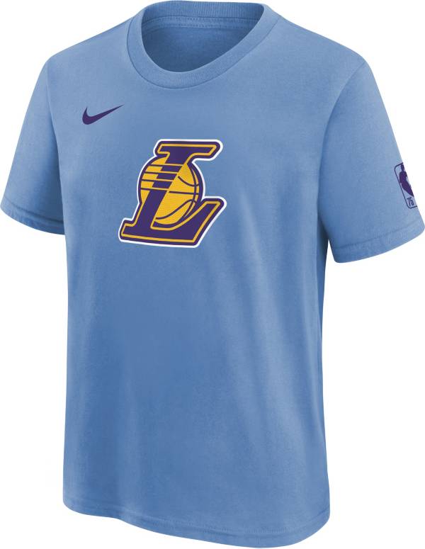 Nike Youth 2021-22 City Edition Los Angeles Lakers Blue Logo T-Shirt