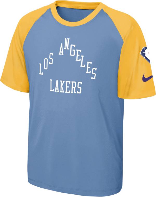 Nike Youth 2021-22 City Edition Los Angeles Lakers Blue Pregame Shirt product image