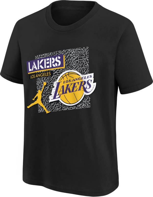 Jordan Youth Los Angeles Lakers Black Statement T-Shirt