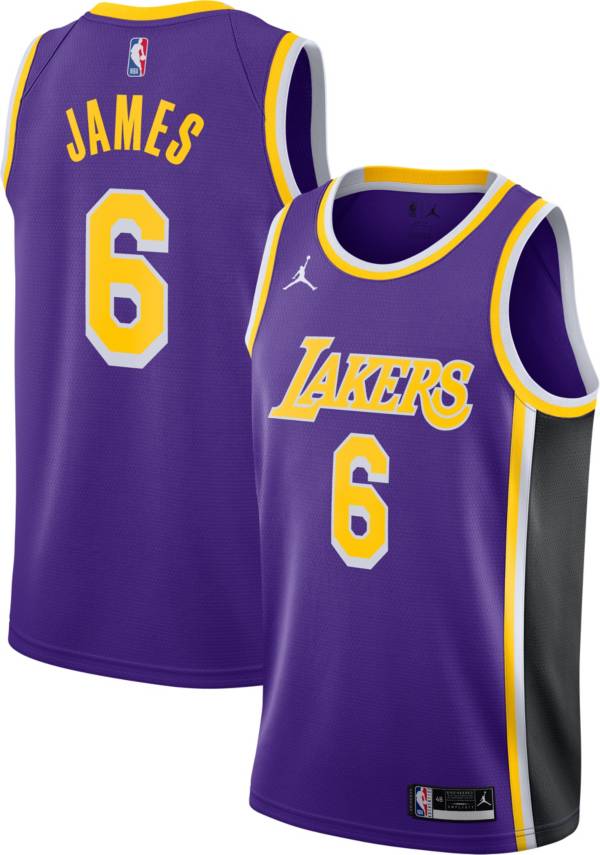 Nike Youth Los Angeles Lakers LeBron James #6 Purple Dri-FIT Swingman Jersey