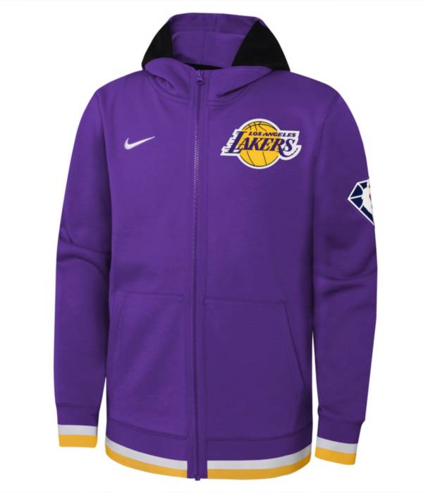 Nike Youth Los Angeles Lakers Purple Showtime Full Zip Hoodie | Dick's ...