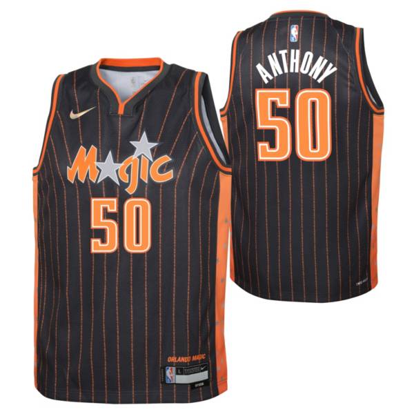 Nike Youth 2021-22 City Edition Orlando Magic Cole Anthony #50 Black Swingman Jersey