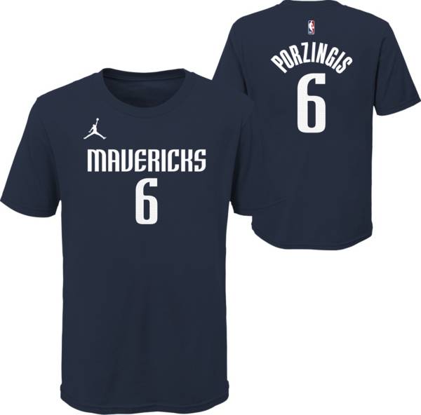 Jordan Youth Dallas Mavericks Kristaps Porzingis #6 Navy Statement T-Shirt product image