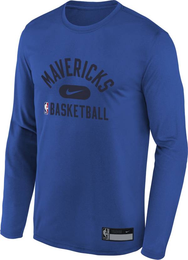 Nike Youth Dallas Mavericks Royal Long Sleeve Practice Shirt