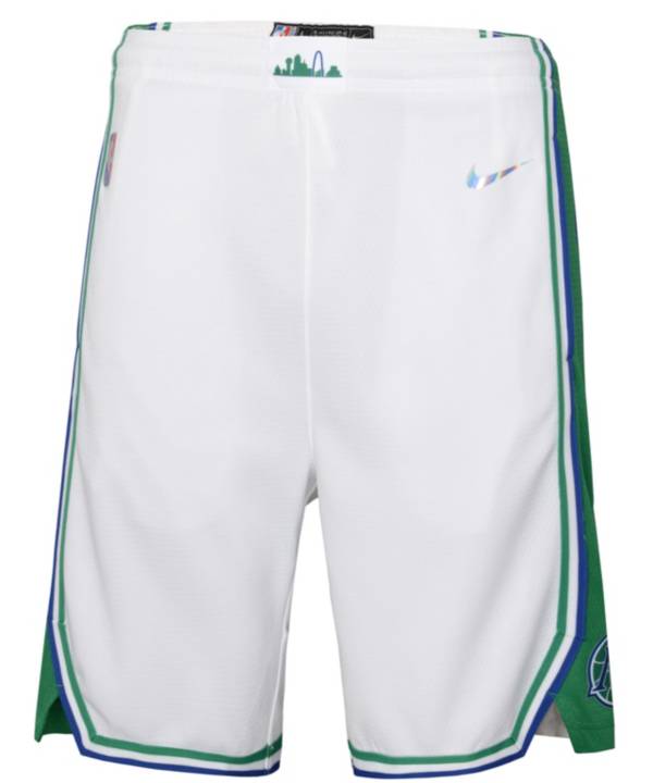 Nike Youth 2021-22 City Edition Dallas Mavericks White Swingman Shorts