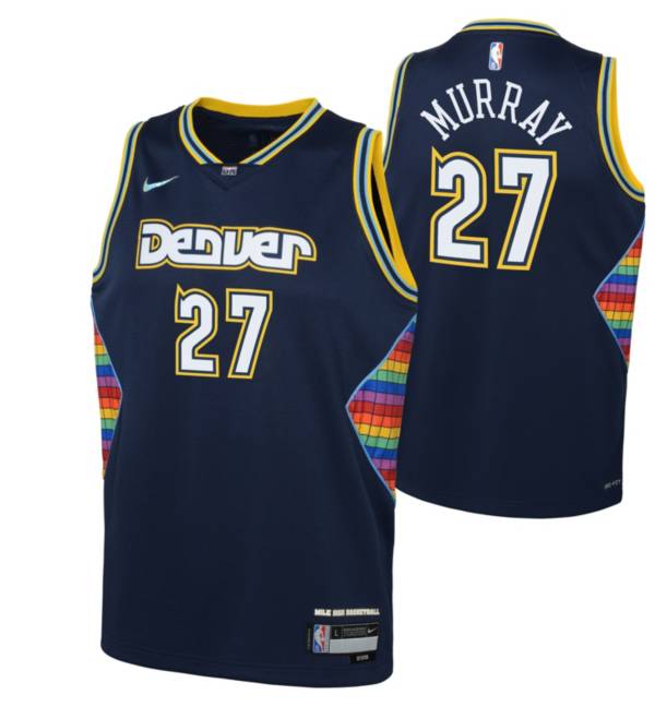 Nike Youth 2021-22 City Edition Denver Nuggets Jamal Murray #27 Blue Swingman Jersey