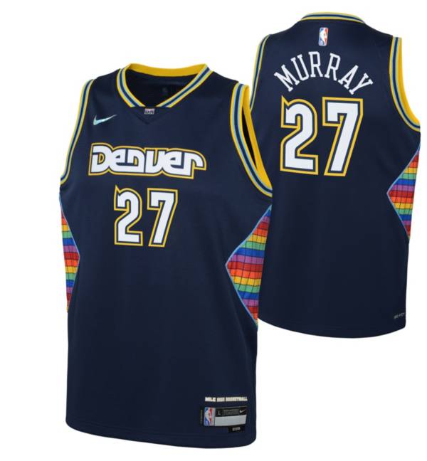 Nike Youth 2021-22 City Edition Denver Nuggets Jamal Murray #27 Blue Swingman Jersey product image