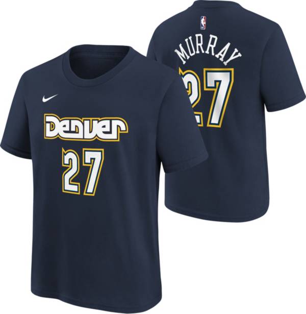 Nike Youth 2021-22 City Edition Denver Nuggets Jamal Murray #27 Navy Player T-Shirt