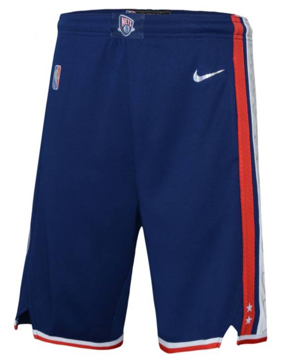 Nike Youth 2021-22 City Edition Brooklyn Nets Blue Swingman Shorts