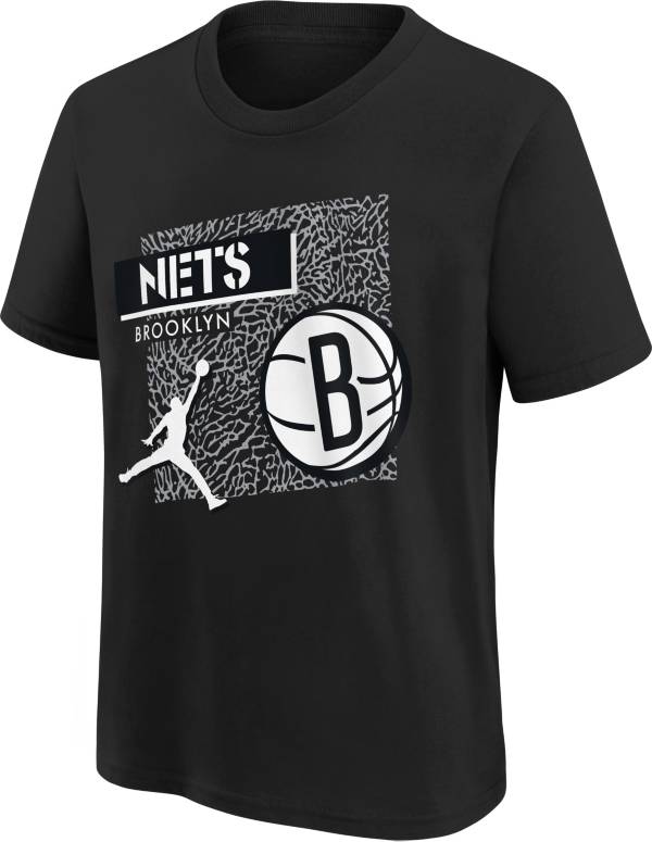 Jordan Youth Brooklyn Nets Black Statement T-Shirt