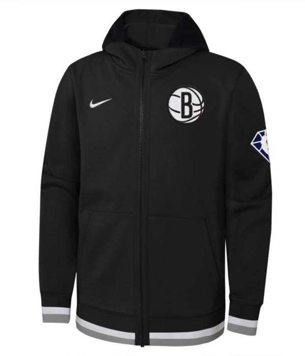Nike Youth Brooklyn Nets Black Showtime Full Zip Hoodie