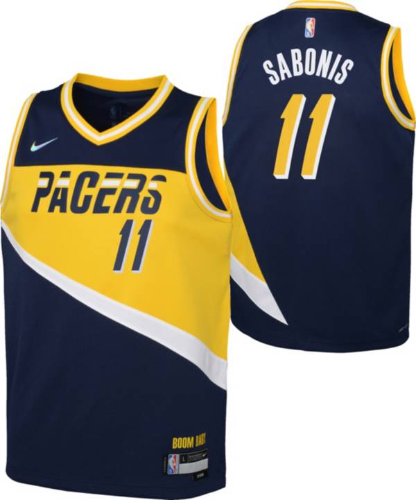 Nike Youth 2021-22 City Edition Indiana Pacers Domantas Sabonis #11 Blue Swingman Jersey