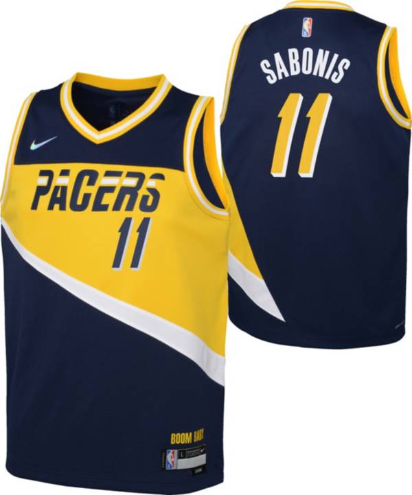 Nike Youth 2021-22 City Edition Indiana Pacers Domantas Sabonis #11 Blue Swingman Jersey product image
