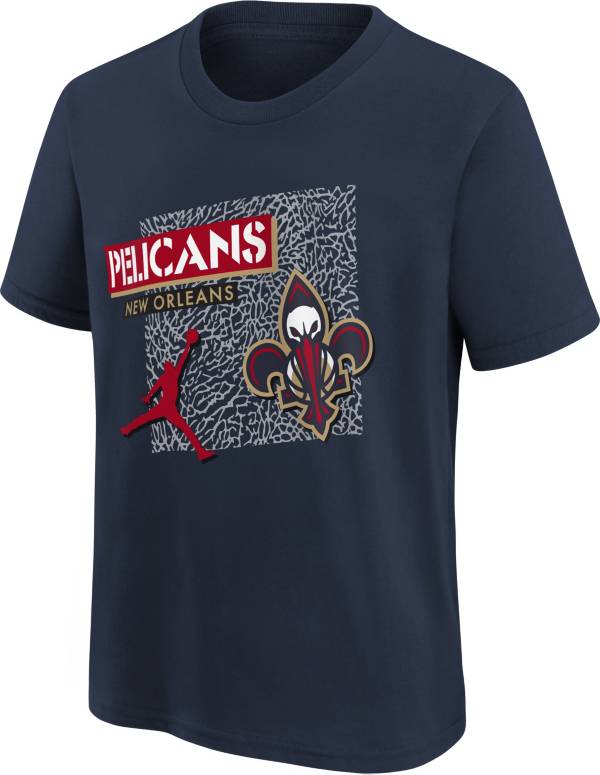 Jordan Youth New Orleans Pelicans Navy Statement T-Shirt