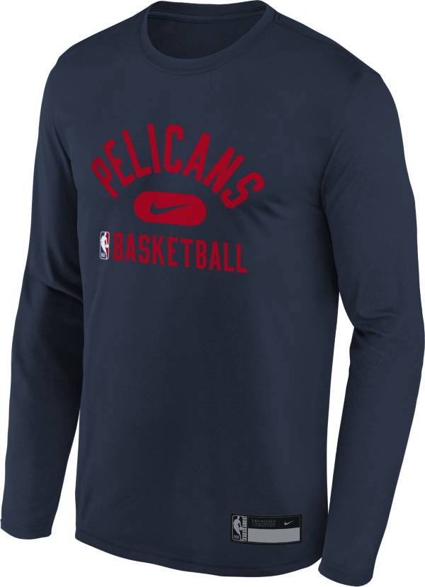 Nike Youth New Orleans Pelicans Navy Long Sleeve Practice Shirt