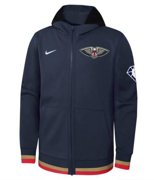 Nike Youth New Orleans Pelicans Navy Showtime Full Zip Hoodie product image