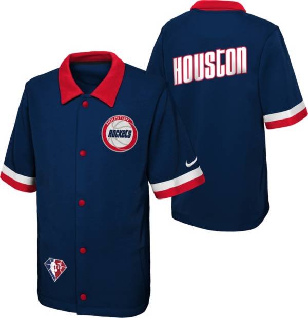 Nike Youth 2021-22 City Edition Houston Rockets Navy Short Sleeve Jacket product image