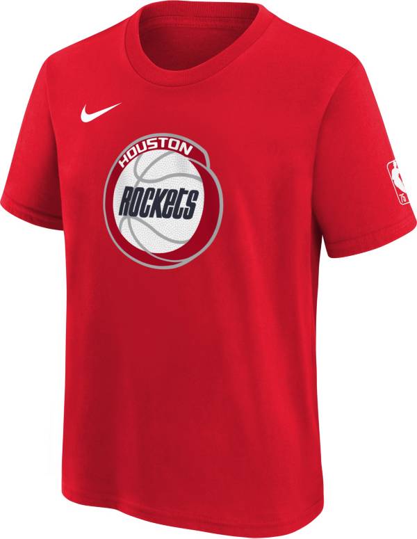 Nike Youth 2021-22 City Edition Houston Rockets Red Logo T-Shirt