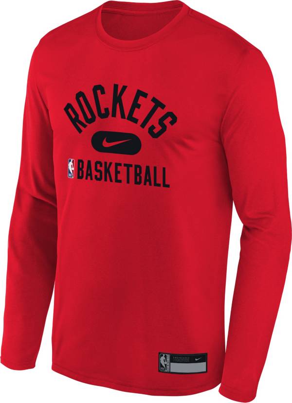Nike Youth Houston Rockets Red Long Sleeve Practice Shirt product image