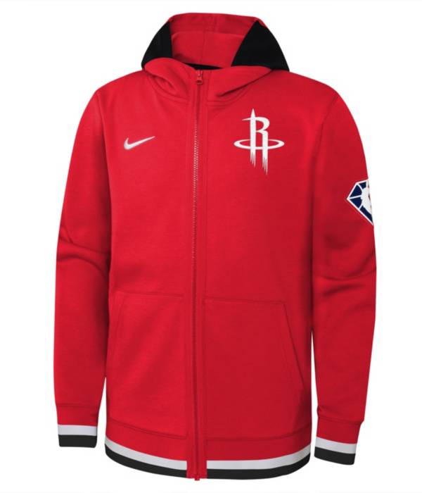 Nike Youth Houston Rockets Red Showtime Full Zip Hoodie