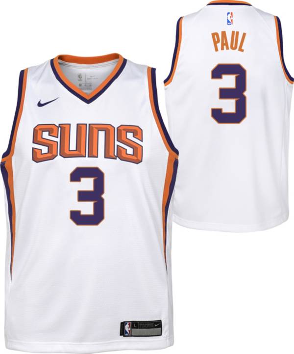 Nike Youth Phoenix Suns Chris Paul #3 White Dri-FIT Swingman Jersey