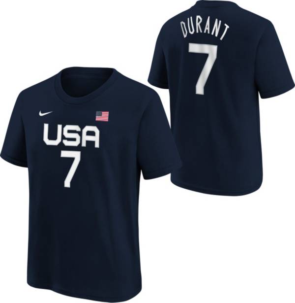 Nike Youth USA Basketball Kevin Durant #7 Navy T-Shirt