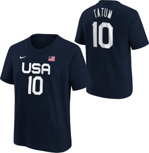 Nike Youth USA Basketball Jayson Tatum #10 Navy T-Shirt