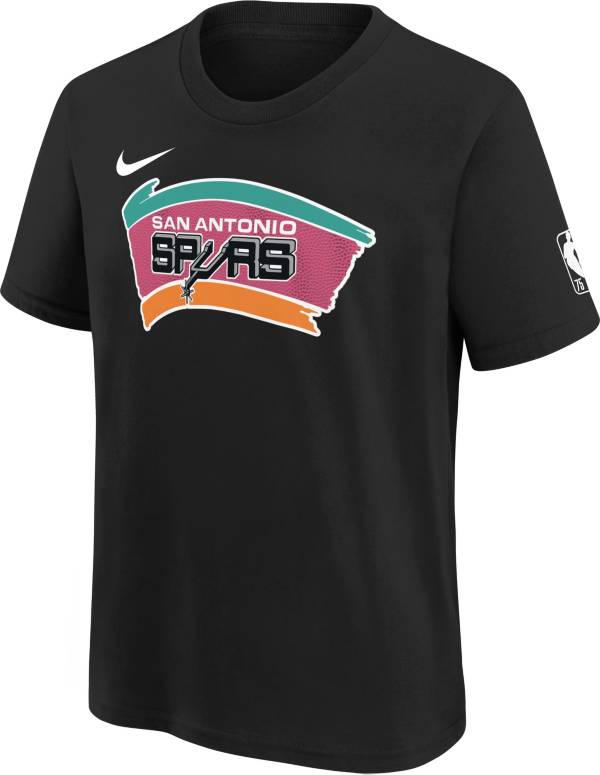 Nike Youth 2021-22 City Edition San Antonio Spurs Black Logo T-Shirt