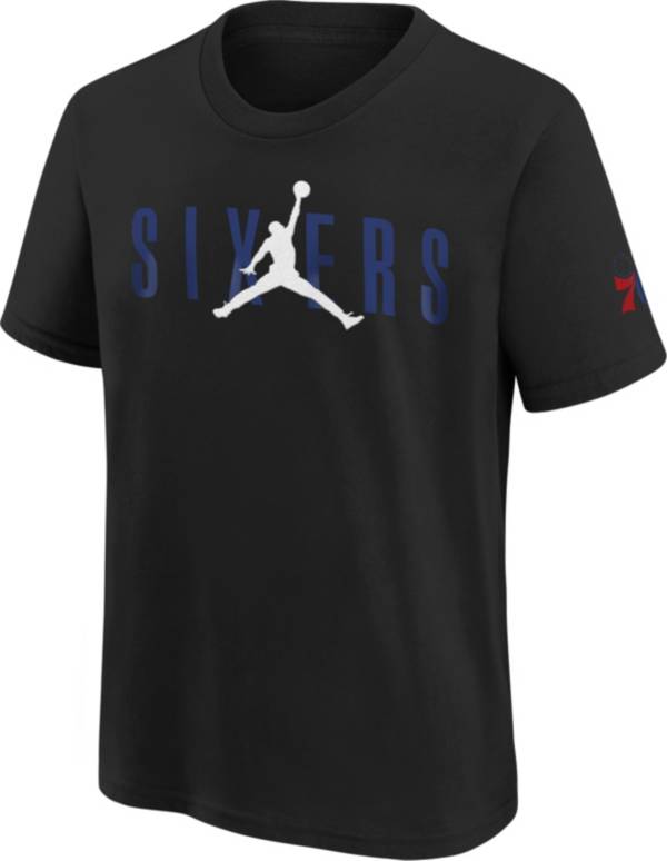 Jordan Youth Philadelphia 76ers Black T-Shirt