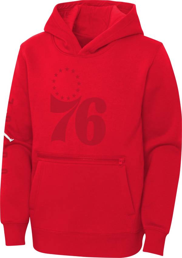 Jordan Youth Philadelphia 76ers Red Statement Pullover Hoodie