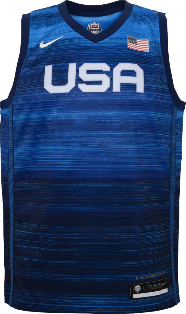 Nike Youth USA Basketball Olympics Dri-FIT Blue Swingman Jersey