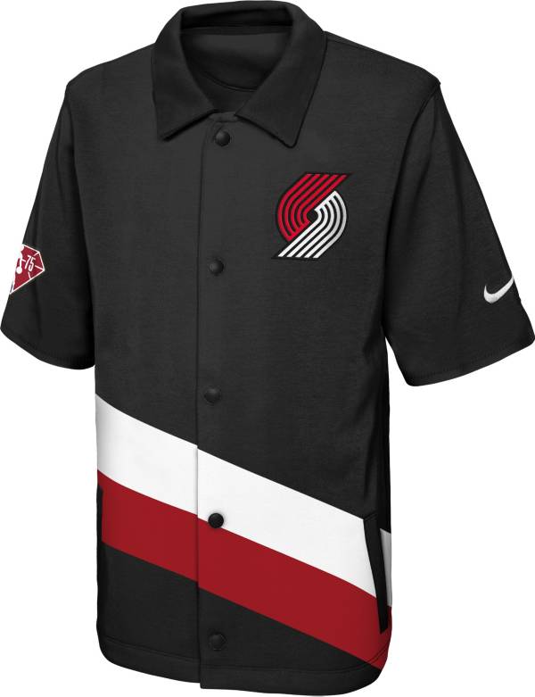Nike Youth 2021-22 City Edition Portland Trail Blazers Black Short Sleeve Jacket product image
