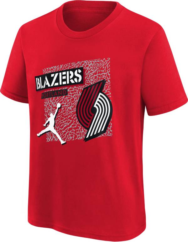 Jordan Youth Portland Trail Blazers Red Statement T-Shirt