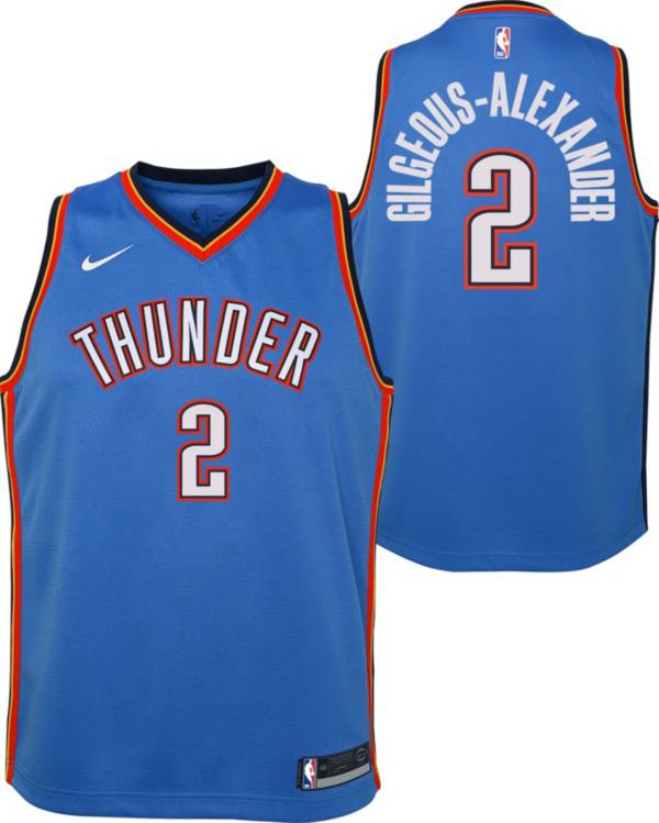 Nike Youth Oklahoma City Thunder Shai Gilgeous-Alexander #2 Blue Dri-FIT Swingman Jersey