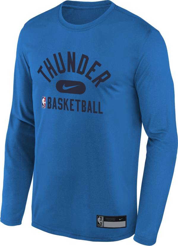 Nike Youth Oklahoma City Thunder Blue Long Sleeve Practice Shirt