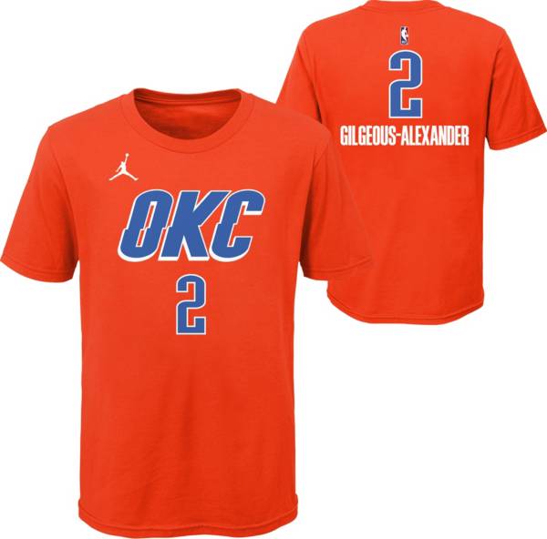 Jordan Youth Oklahoma City Thunder Shai Gilgeous-Alexander #2 Orange Statement T-Shirt